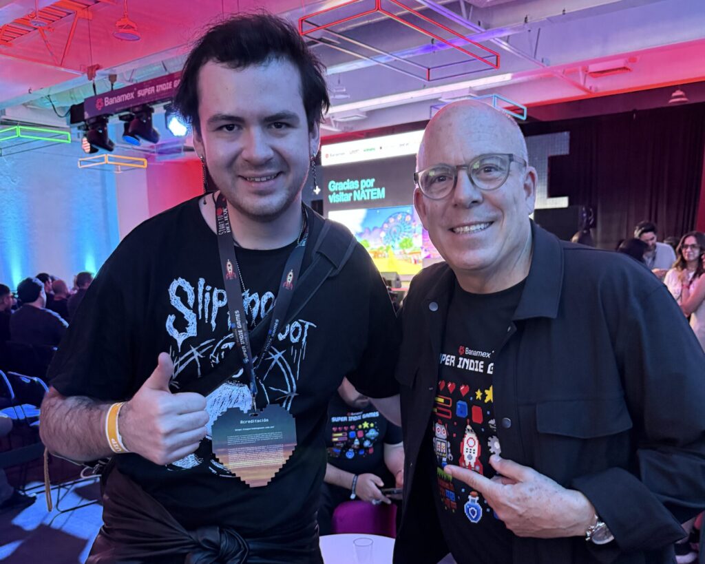 El ex director de Nintendo of América y David Tapia juntos.